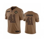 Men's New Orleans Saints #41 Alvin Kamara 2023 Brown Salute To Service Limited Football Stitched Jersey