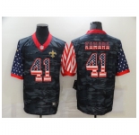 Men's New Orleans Saints #41 Alvin Kamara Camo Flag Nike Limited Jersey