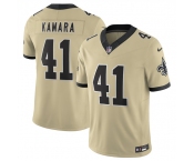 Men's New Orleans Saints #41 Alvin Kamara Gold 2025 F.U.S.E. Alternate Vapor Limited Football Stitched Jersey