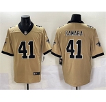 Men's New Orleans Saints #41 Alvin Kamara Gold Alternate Vapor Limited Football Stitched Jersey