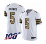 Men's New Orleans Saints #5 Teddy Bridgewater Limited White Rush Vapor Untouchable 100th Season Football Jersey
