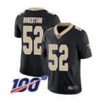 Men's New Orleans Saints #52 Craig Robertson Black Team Color Vapor Untouchable Limited Player 100th Season Football Jersey