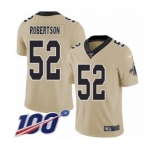 Men's New Orleans Saints #52 Craig Robertson Limited Gold Inverted Legend 100th Season Football Jersey