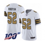 Men's New Orleans Saints #52 Craig Robertson Limited White Rush Vapor Untouchable 100th Season Football Jersey