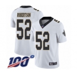 Men's New Orleans Saints #52 Craig Robertson White Vapor Untouchable Limited Player 100th Season Football Jersey
