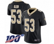 Men's New Orleans Saints #53 A.J. Klein Black Team Color Vapor Untouchable Limited Player 100th Season Football Jersey