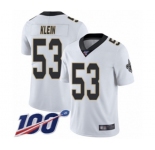 Men's New Orleans Saints #53 A.J. Klein White Vapor Untouchable Limited Player 100th Season Football Jersey
