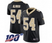Men's New Orleans Saints #54 Kiko Alonso Black Team Color Vapor Untouchable Limited Player 100th Season Football Jersey