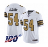 Men's New Orleans Saints #54 Kiko Alonso Limited White Rush Vapor Untouchable 100th Season Football Jersey