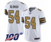 Men's New Orleans Saints #54 Kiko Alonso Limited White Rush Vapor Untouchable 100th Season Football Jersey