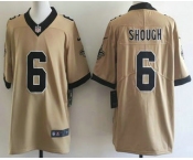Men's New Orleans Saints #6 Tyler Shough Limited Gold Alternate Vapor Jersey