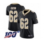 Men's New Orleans Saints #62 Nick Easton Black Team Color Vapor Untouchable Limited Player 100th Season Football Jersey