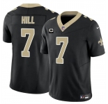 Men's New Orleans Saints #7 Taysom Hill Black 2024 F.U.S.E With 1-Star C Patch Vapor Limited Stitched Football Jersey