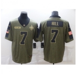 Men's New Orleans Saints #7 Taysom Hill Nike Olive 2021 Salute To Service Limited Player Jersey