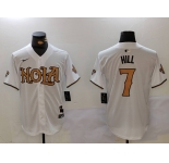 Men's New Orleans Saints #7 Taysom Hill White Nola Baseball Jersey