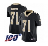 Men's New Orleans Saints #71 Ryan Ramczyk Black Team Color Vapor Untouchable Limited Player 100th Season Football Jersey