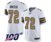 Men's New Orleans Saints #72 Terron Armstead Limited White Rush Vapor Untouchable 100th Season Football Jersey
