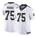 Men's New Orleans Saints #75 Taliese Fuaga White 2024 Draft F.U.S.E. Vapor Limited Football Stitched Jersey
