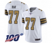 Men's New Orleans Saints #77 Willie Roaf Limited White Rush Vapor Untouchable 100th Season Football Jersey