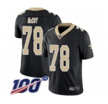 Men's New Orleans Saints #78 Erik McCoy Black Team Color Vapor Untouchable Limited Player 100th Season Football Jersey
