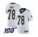 Men's New Orleans Saints #78 Erik McCoy White Vapor Untouchable Limited Player 100th Season Football Jersey