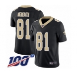 Men's New Orleans Saints #81 Cameron Meredith Black Team Color Vapor Untouchable Limited Player 100th Season Football Jersey