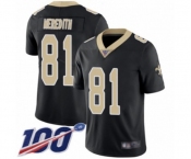 Men's New Orleans Saints #81 Cameron Meredith Black Team Color Vapor Untouchable Limited Player 100th Season Football Jersey