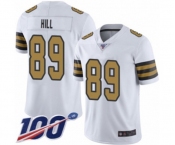 Men's New Orleans Saints #89 Josh Hill Limited White Rush Vapor Untouchable 100th Season Football Jersey