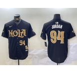 Men's New Orleans Saints #94 Cameron Jordan Black Cool Base Stitched Baseball Jerseys