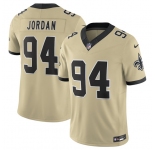 Men's New Orleans Saints #94 Cameron Jordan Gold 2025 F.U.S.E. Alternate Vapor Limited Football Stitched Jersey