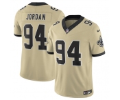 Men's New Orleans Saints #94 Cameron Jordan Gold 2025 F.U.S.E. Alternate Vapor Limited Football Stitched Jersey
