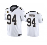 Men's New Orleans Saints #94 Cameron Jordan White 2023 F.U.S.E. With 4-Star C Patch Vapor Untouchable Limited Football Stitched Jersey