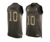 Men's Nike New Orleans Saints #10 Chase Daniel Limited Green Salute to Service Tank Top NFL Jersey