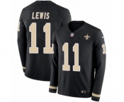 Men's Nike New Orleans Saints #11 Tommylee Lewis Limited Black Therma Long Sleeve NFL Jersey