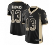 Men's Nike New Orleans Saints #13 Michael Thomas Limited Black Rush Drift Fashion NFL Jersey