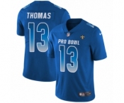 Men's Nike New Orleans Saints #13 Michael Thomas Limited Royal Blue NFC 2019 Pro Bowl NFL Jersey