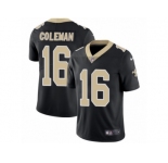 Men's Nike New Orleans Saints #16 Brandon Coleman Vapor Untouchable Limited Black Team Color NFL Jersey