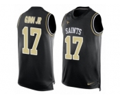 Men's Nike New Orleans Saints #17 Ted Ginn Jr Limited Black Player Name & Number Tank Top NFL Jersey