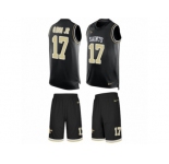 Men's Nike New Orleans Saints #17 Ted Ginn Jr Limited Black Tank Top Suit NFL Jersey