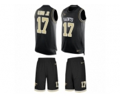 Men's Nike New Orleans Saints #17 Ted Ginn Jr Limited Black Tank Top Suit NFL Jersey