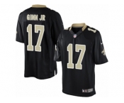 Men's Nike New Orleans Saints #17 Ted Ginn Jr Limited Black Team Color NFL Jersey