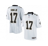 Men's Nike New Orleans Saints #17 Ted Ginn Jr Limited White NFL Jersey