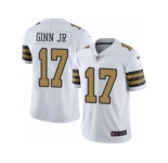 Men's Nike New Orleans Saints #17 Ted Ginn Jr Limited White Rush NFL Jersey