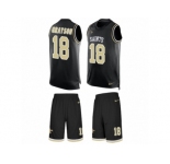 Men's Nike New Orleans Saints #18 Garrett Grayson Limited Black Tank Top Suit NFL Jersey