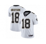 Men's Nike New Orleans Saints #18 Garrett Grayson Vapor Untouchable Limited White NFL Jersey