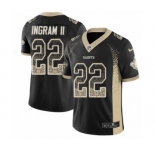 Men's Nike New Orleans Saints #22 Mark Ingram Limited Black Rush Drift Fashion NFL Jersey