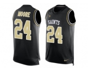 Men's Nike New Orleans Saints #24 Sterling Moore Limited Black Player Name & Number Tank Top NFL Jersey