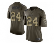Men's Nike New Orleans Saints #24 Sterling Moore Limited  Green Salute to Service NFL Jersey