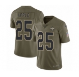 Men's Nike New Orleans Saints #25 Eli Apple Limited Olive 2017 Salute to Service NFL Jersey