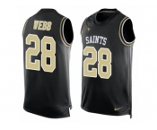 Men's Nike New Orleans Saints #28 B.W. Webb Limited Black Player Name & Number Tank Top NFL Jersey